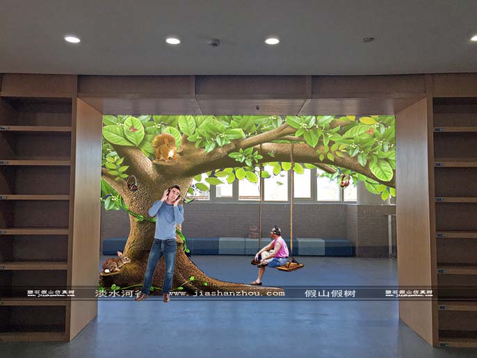 仿真樹裝飾效果圖照葫蘆畫瓢設(shè)計(jì)制作完成后美感多多