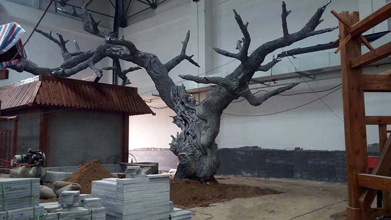 用仿真樹(shù)設(shè)計(jì)景觀展示假樹(shù)制作過(guò)程