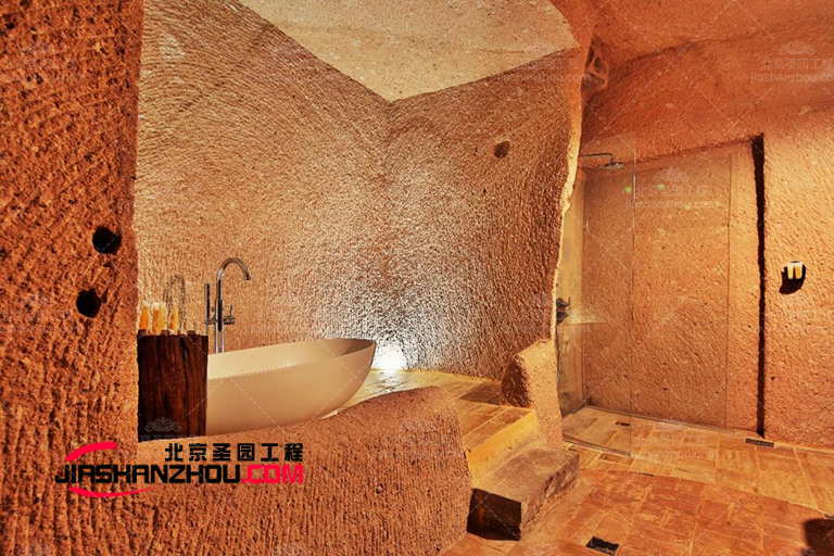 丹陽(yáng)水泥人造山洞酒店施工制作方案