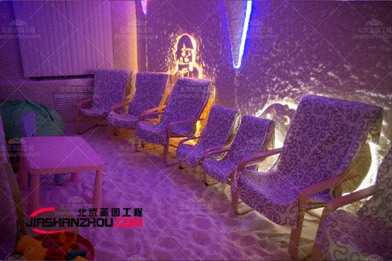 洞穴主題鹽療別墅制作效果整體散發(fā)著年輕放松的氣息