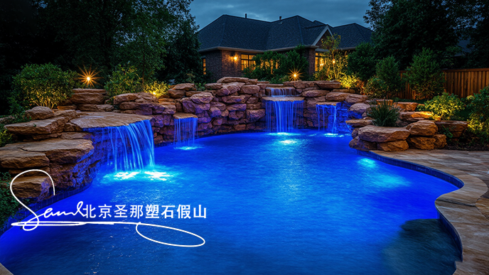 16x9_夜間的戶外景觀泳池_泳池以大量真實(shí)巖石或仿巖石材料打造出高低錯(cuò)落 (3).png
