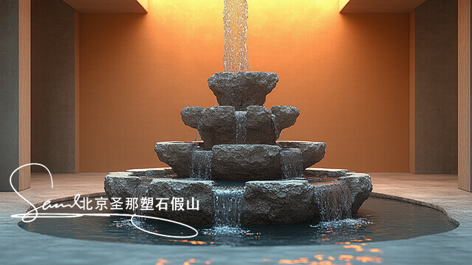 16x9_這是室內(nèi)一處富有特色的水泥塑石噴泉景觀場景_畫面是一組石制噴泉_ (1).png