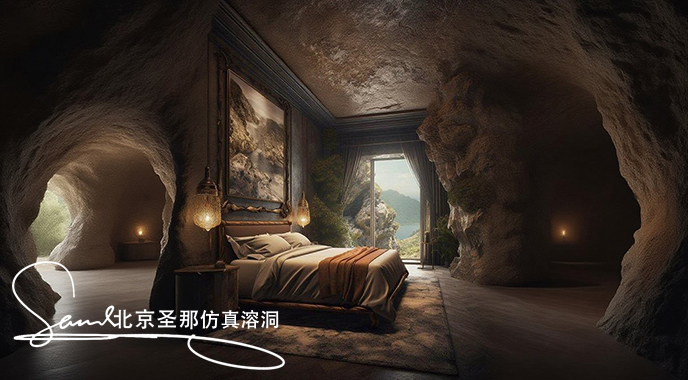 jimeng-2025-06-19-9686-這是一間極具特色的臥室，融合了自然與奇幻元素。采用了一種類似洞穴風格與自然景觀結(jié)....jpeg