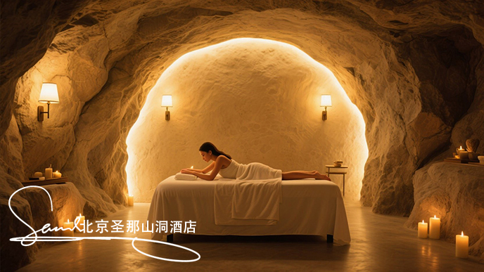 jimeng-2025-06-19-2583-這是一個洞穴風(fēng)格的按摩理療空間，營造出放松愜意的氛圍：空間結(jié)構(gòu)空間由天然洞穴改造....jpeg