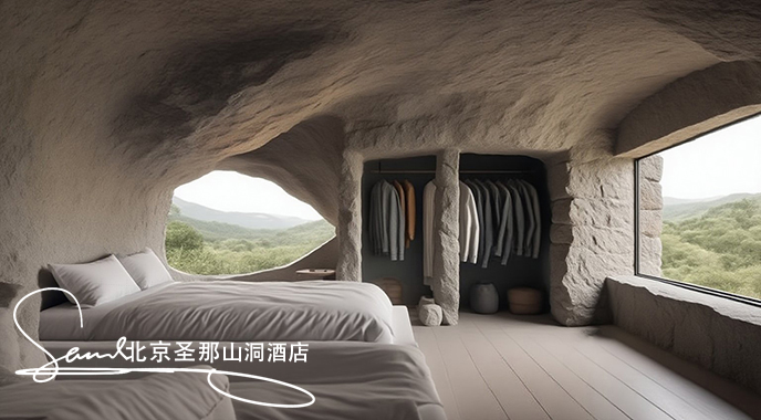 jimeng-2025-06-19-9559-這是一間獨(dú)具特色的洞穴風(fēng)格臥室，設(shè)計(jì)巧妙融合自然與現(xiàn)代元素：空間結(jié)構(gòu)房間由天然洞....jpeg