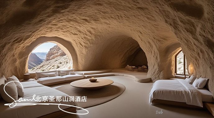 jimeng-2025-06-19-4829-這是一間極具特色的洞穴風(fēng)格臥室，融合自然與人文元素，營造出獨特氛圍：空間結(jié)構(gòu)與外....jpeg