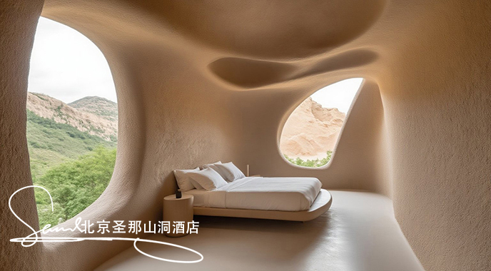 jimeng-2025-06-19-9142-這是一間獨具特色的洞穴風格臥室，設計巧妙融合自然與現(xiàn)代元素： 空間結(jié)構(gòu) 房間由天....jpeg