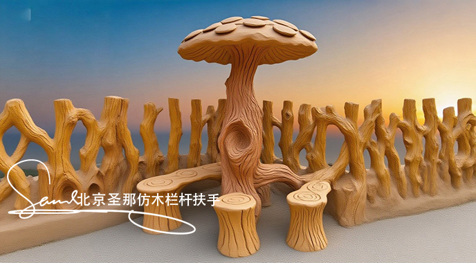 jimeng-2025-06-25-1177-正在施工制作的旅游區(qū)樓梯室外安全圍欄設(shè)計(jì)制作過(guò)程，美工正在施工制作，先用鋼筋焊接....jpeg