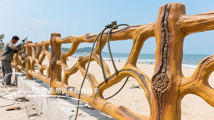 jimeng-2025-06-25-1665-正在施工制作的安全圍欄設(shè)計制作過程，美工正在施工制作，先用鋼筋焊接出骨架，然后用....jpeg