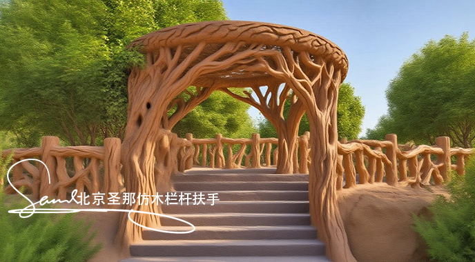 jimeng-2025-06-25-2011-正在施工制作的旅游區(qū)樓梯室外安全圍欄設(shè)計制作過程，美工正在施工制作，先用鋼筋焊接....jpeg