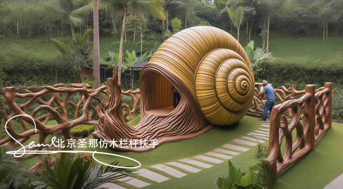 jimeng-2025-06-25-2302-正在施工制作的旅游區(qū)樓梯室外安全圍欄設(shè)計制作過程，美工正在施工制作，先用鋼筋焊接....jpeg