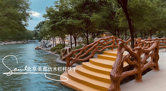 jimeng-2025-06-25-1165-正在施工制作的旅游區(qū)樓梯室外安全圍欄設(shè)計(jì)制作過(guò)程，美工正在施工制作，先用鋼筋焊接....jpeg