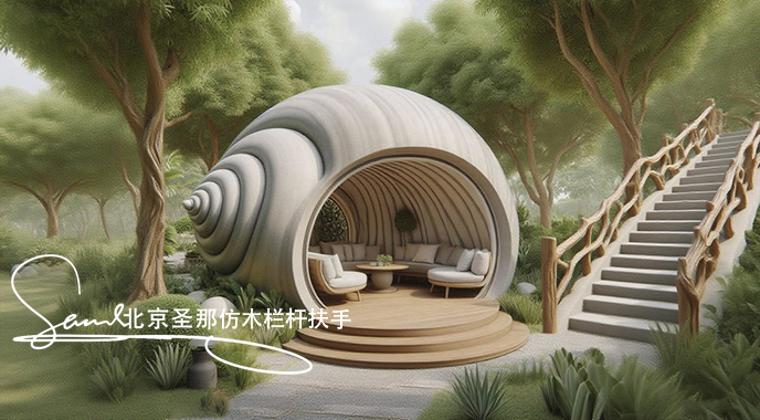 jimeng-2025-06-25-2134-正在施工制作的旅游區(qū)樓梯室外安全圍欄設計制作過程，美工正在施工制作，先用鋼筋焊接....jpeg