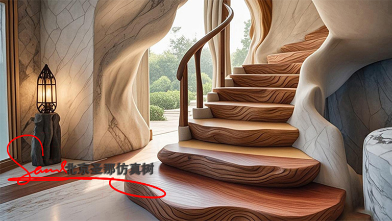 水泥仿木樓梯.jpg 水泥仿木樓梯