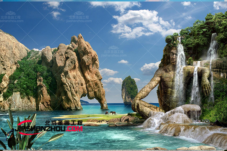 水泥假山.jpg 水泥假山