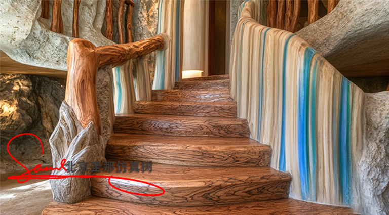 水泥仿木樓梯.jpg 水泥仿木樓梯g